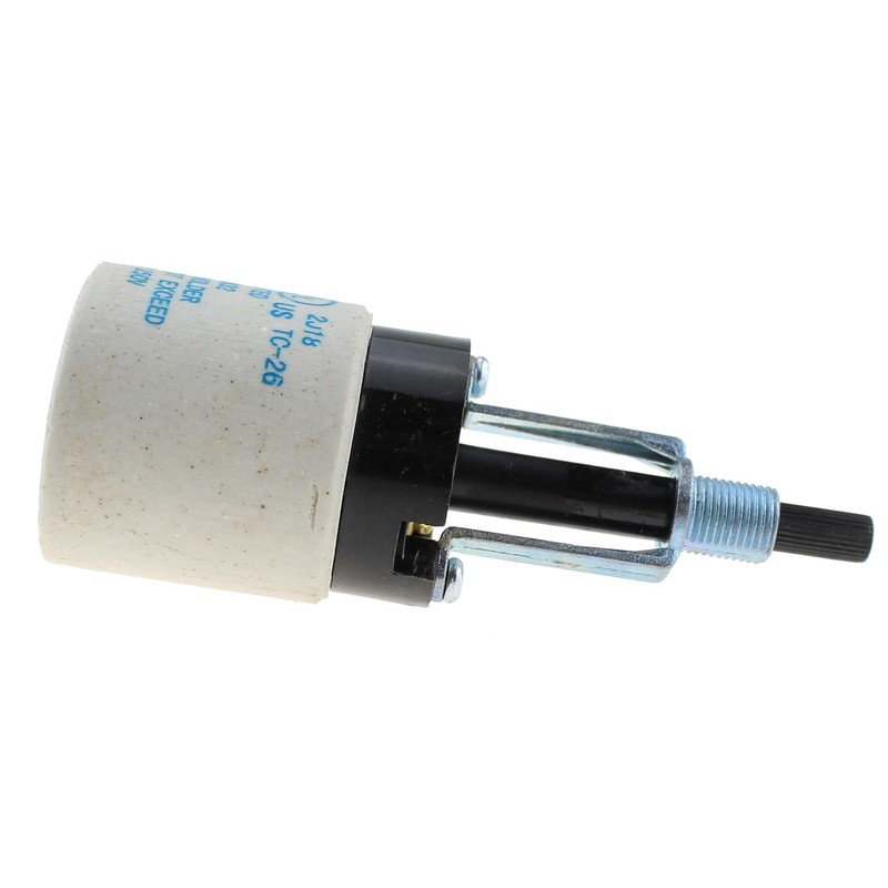 TAODAN E26 Universal Ceramic Lamp Socket with Rotary Switch 250V