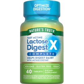 Nature's Truth Lactose Digest Tablets | 40 Pills | with Lactase Enzyme | Vegan, Non-GMO & Gluten Free Supplement