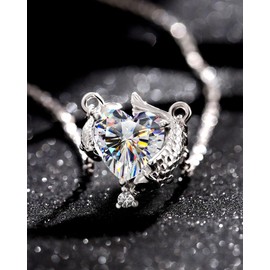 925-Sterling-Silver Zodiac-Symbols CZ Necklace for Women - White Gold Plated 12 Constellation Pendant Necklaces with Clear Crystals Jewlery Gifts for Teen Girl on Mothers day Birthday (Pisces)