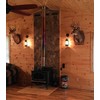 Rustic Lantern Wall Mounted Light - Large Black