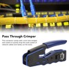 RJ45 Crimp Tool Pass Through Crimper with RJ45 Cat6 Crystal