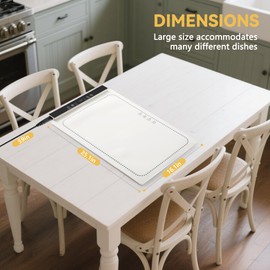 Warming Mat for Food - 10 - Second Rapid Heat Electric Warming Tray with Graphene Heating Film, 6 - Level Temperature Settings, Child Lock, Ideal for Buffets, Parties & Home Use​