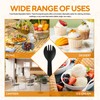 Cofimkate 100Pcs Mini Plastic Spork, 4.2 Inch Individually Wrapped Disposable
