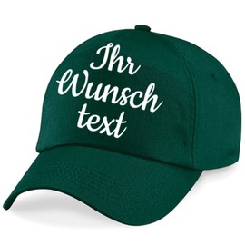 Deitert Cap, Baseball Cap Individually Embroidered with Name or Desired Text | 26 Colours to Choose From Bottle Green