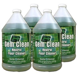 Gem Clean - a Neutral Floor Cleaner Concentrate Designed for All Floor finishes or Polished Marble.-4 Gallon case