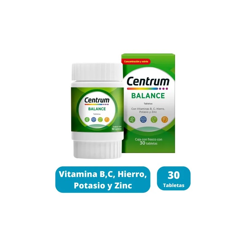 Centrum Balance Viamina Hierro Potasio Tabletas