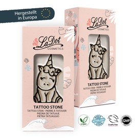 LaDot Tattoo for Children and Adults, Temporary Skin-friendly Fake Tattoos, Tattoo Stamps without Needles for Body and Arm, Waterproof, Ceramic Stamp Unicorn