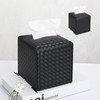 HOMOTEK 2 Pack Tissue Box Cover, Square PU Leather Tissue