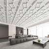 WOWSTAR 12-Pack 24"x24" Drop Ceiling Tiles, 3D Decorative Glue Up