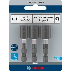 Bosch 3 x PRO Nutsetter Impact (98.4 x 73 mm, Professional Accessories Screwdriver, Drill/Screwdriver)