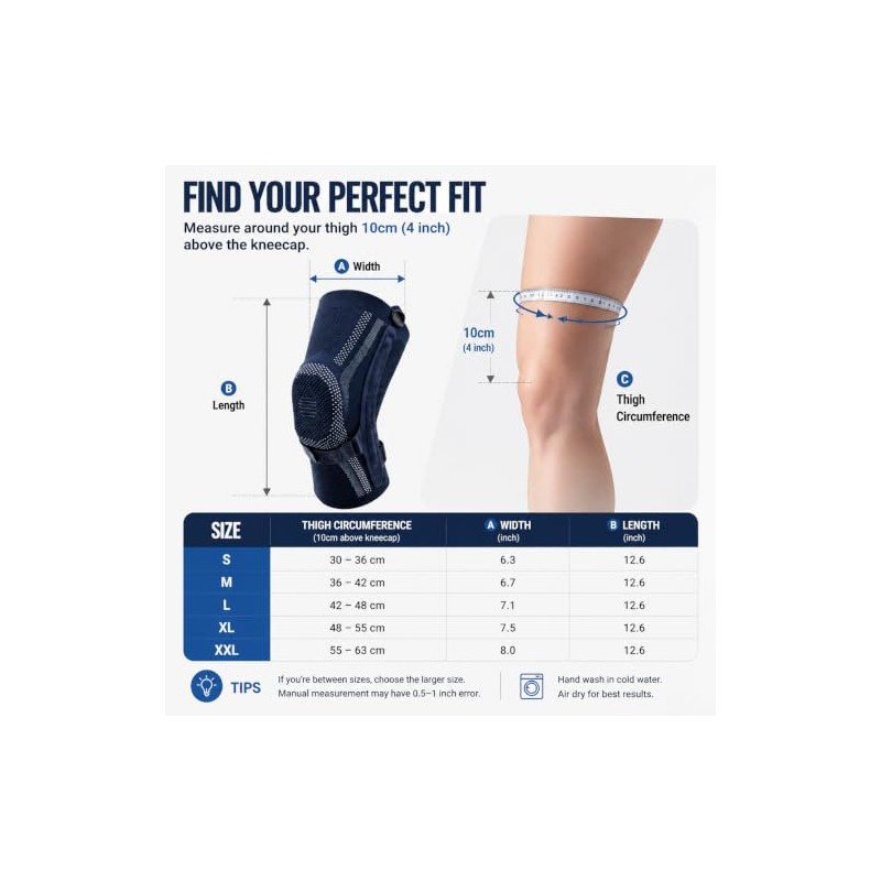 Flat-Knit Knee Brace for Knee Pain Women & Men,Patellar &