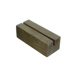 Cedar and Ink Set of 10 Wood Place Card Holders for Table Numbers 1-20, Acrylic Sign Holder or Paper Table Numbers - Rustic Wooden Place Card - Wedding Sign Holder for Reception (Walnut Stain)