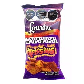 Lourdes 8-Pk Lourdes Tostaditas Explosivas / Lourdes Explosive HOT 70g/2.46oz