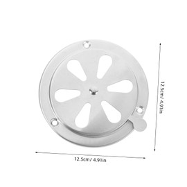 Gadpiparty 2pcs Adjustable Stainless Steel Oven Air Vent Cover Louvered Grille Ventilation Ventilation Hole Airflow Regulator Resistant Lightweight Vent Covers for Indoor Exhaust Systems