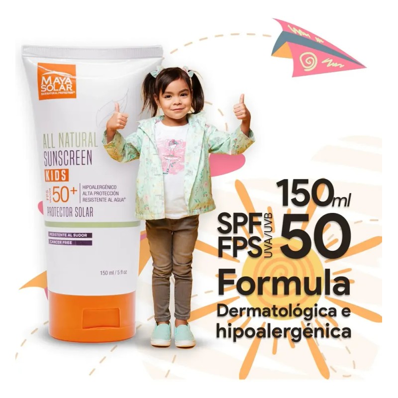 Protector Solar Dermatologico Para Niños Fps 50+ Maya Solar