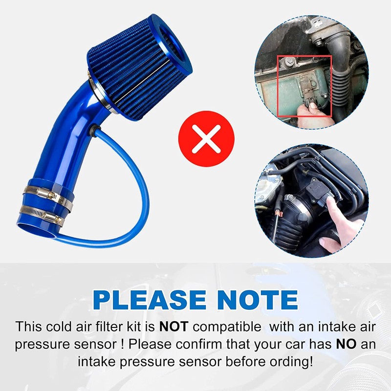 Pindex 3 Inch High Flow 76mm Cold Air Intake Induction