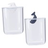 KONTONTY 2 Pcs Whale Design Acrylic Makeup Cotton Storage Box