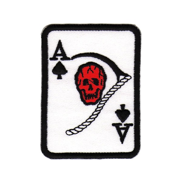 Map Ace of Spades Skull Sense Sew-On Patch for Clothes