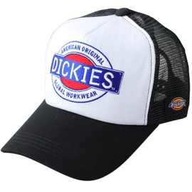 Dickies Men's Mesh Cap, Hat, Original, Logo, Unisex, Color, Black, Mesh Cap, American Casual, Street, Original White Black, XL