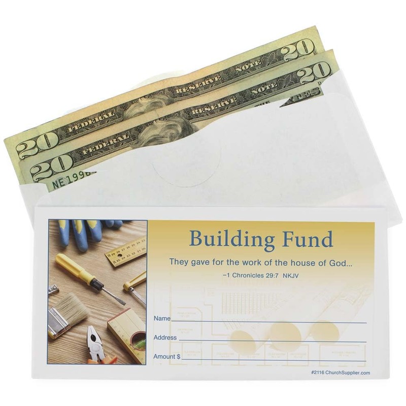 Building Fund Church Offering Envelopes - (Package of 100)