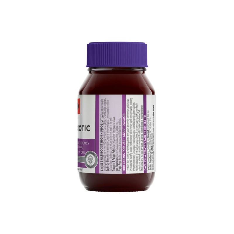 Swisse Ultiboost Iron + Probiotic 30 Tablets