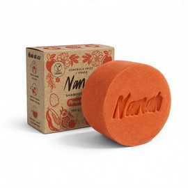 NANAH Shampoo en Barra para Cabello Seco y Graso con Mandarina y Pulpa de Papaya I Aporta Elasticidad I Sin Sulfatos y Sin Parabenos I Libre de plástico, Natural y Vegano I 100 gr.