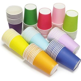 Coreint 100 Pack Paper Cups 9 oz, Heavy Duty Disposable Coffee Cups, Paper Coffee Cups Hot/Cold Beverage Drinking Cup for Water Juice or Tea, Office Party Home Travel