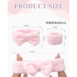 KGDUYC Pack of 3 Face Headband Wrist Hair Wash Band Makeup Band Wrist Hair Wash Band for Women Face Wash Bracelet Hair Band for Women Shower Hair Wash Band