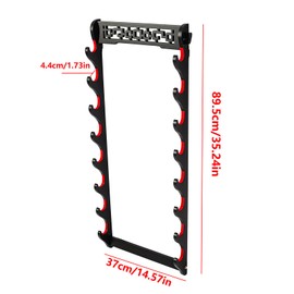 YCJvex Sword Holder Stand Wall Mount Velvet Padded Samurai Sword Stand Display Wall Hanger Sword Rack Japanese Wakizashi Hobby Collection for Men (8-Tier)