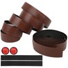 2Pcs Cycling PU Leather EVA Handlebar Belt Road Bike AntiSlip