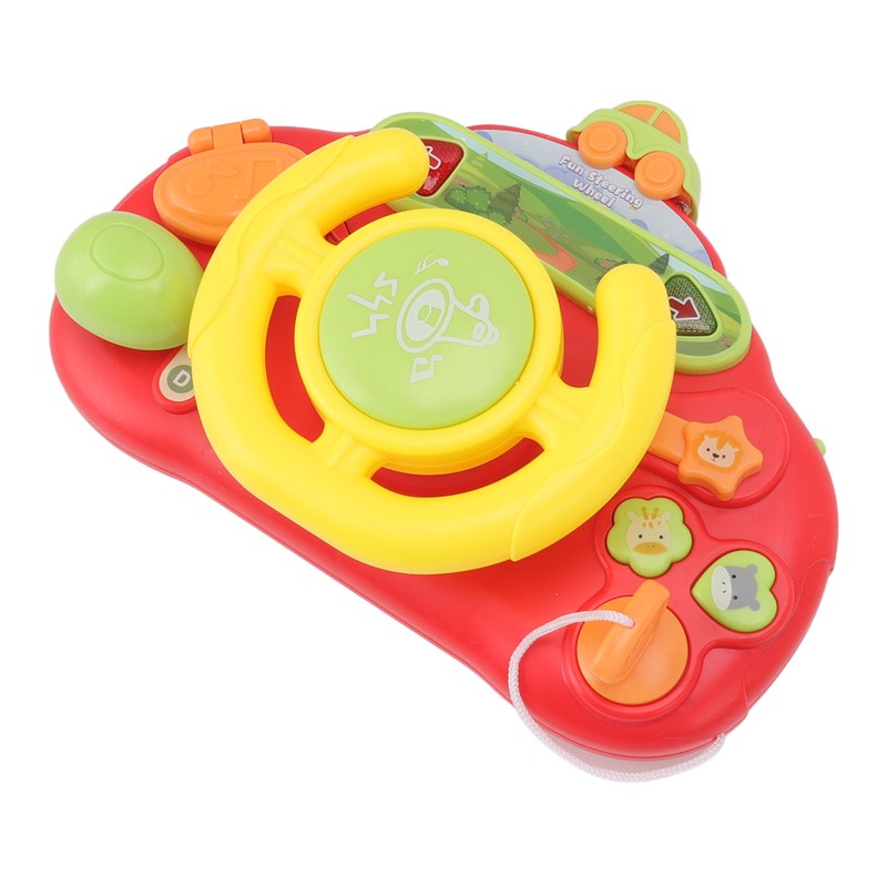 Simulation Steering Wheel Toy Free Rotation Music Sound Educational Driving
