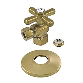 Kingston Brass CC43107XK Vintage Angle Stop Valve, Brushed Brass
