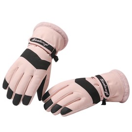Gloves Women's Ski Gloves Women's Touchscreen Winter Fluffy Thermal Waterproof Windproof Fleece Warm Gloves Snow Outdoor Sports Ski Snowboard Running Jogging Bicycle MTB Motorcycle Light Pink
