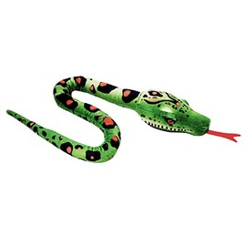 Forest & Twelfth 36” Plush Spotted Boa, Soft Stuffed Toy Snake, Plush Snake with Hard Plastic Eyes and Felt Tongue, Great Gift Idea for 3+ Year Old Kids (Green)