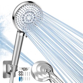 PWERAN RV Shower Head with Hose, High Pressure9 Mode Shower head Replacement, Shower Head forRV/Campers, Travel Trailer, Motorhome for WaterSaving RV Must Have Accessories -Holder and Hose