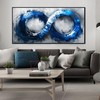 Ouzzlie Blue Picture Wall Decor for Living Room Office Abstract