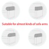 LERTREE Pack of 2 Velvet Soft Sofa Arm Slipcovers Elastic