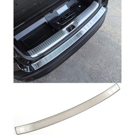 for Toyota Highlander 2015-2019 Rear Bumper Protector Guard Cover Trim Stainless Steel, Trunk Outside Door Sill Protector Cover, Real 304 Stainless Steel Plate Guard for Highlander 2018- Silver