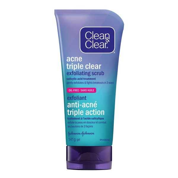 Clean & Clear ACNE TRIPLE CLEAR EXFOLIATING SCRUB, 141G
