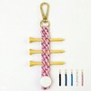 Golf Tee Holder Belt Mount Braided Design Lightweight Compact (Pink)