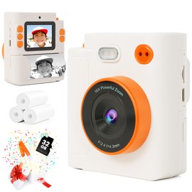 Pinguma Kids' Camera Printing, Children's Print Camera, 1080P HD Video, Thermal Print Function, Comes with 32GB Memory Card, Suitable for Ages 4-12, Girls' and Boys' Camera, Toy, Ideal for Christmas