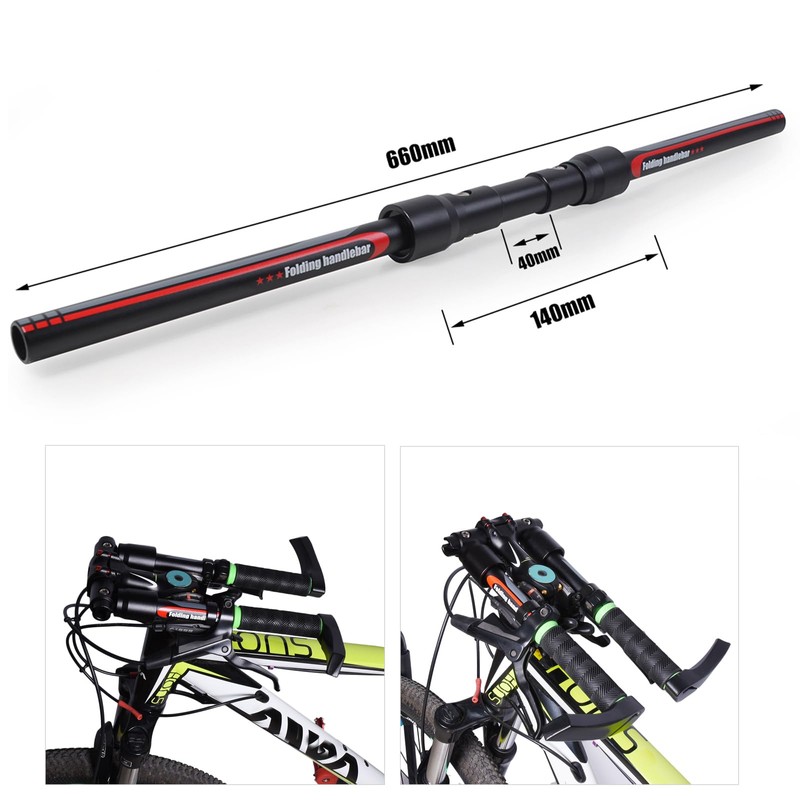 ThinkTop 660 mm Bike Folding Handlebars Aluminum Alloy Foldable Bike