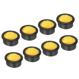 PATIKIL Air Compressor Filter, 8 Pack Noise Reduction Air Compressor Accessories for Generators, Blowers, Exhaust Ports, Black, Yellow