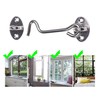 Kare & Kind 4-Inch Hook and Eye Latch, Silver Door