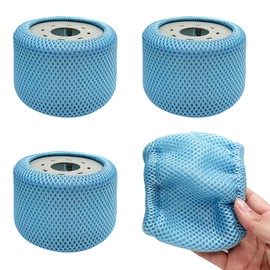 Rhsemi Pack of 4 Protective Nets Compatible with Whirlpools Filter, 90 Pleats Strainer Replacement Filter, Pool Spa Accessories