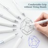 BAYTORY 8Pcs Fine Point Erasable Gel Pens, 0.5mm Retractable Black