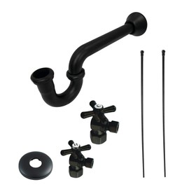 Kingston Brass KPK100MBP Trimscape Plumbing Supply Kit Combo, Matte Black