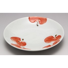 Imari Ware Tokushichi Kiln Ischin Red Apple, Small Plate