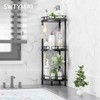 SWTYMIKI Corner Shower Caddy Standing - 3 Tier Rustproof Metal
