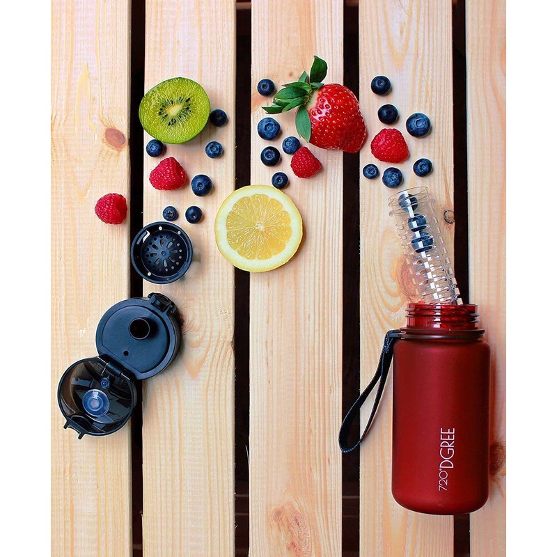 720°DGREE Bundle: “uberBottle” Drinking Bottle + Recipe Book with Refreshing